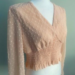 Women’s cream color dress top